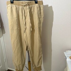 GAP Tan Track Pants Relaxed Fit Joggers. Size L